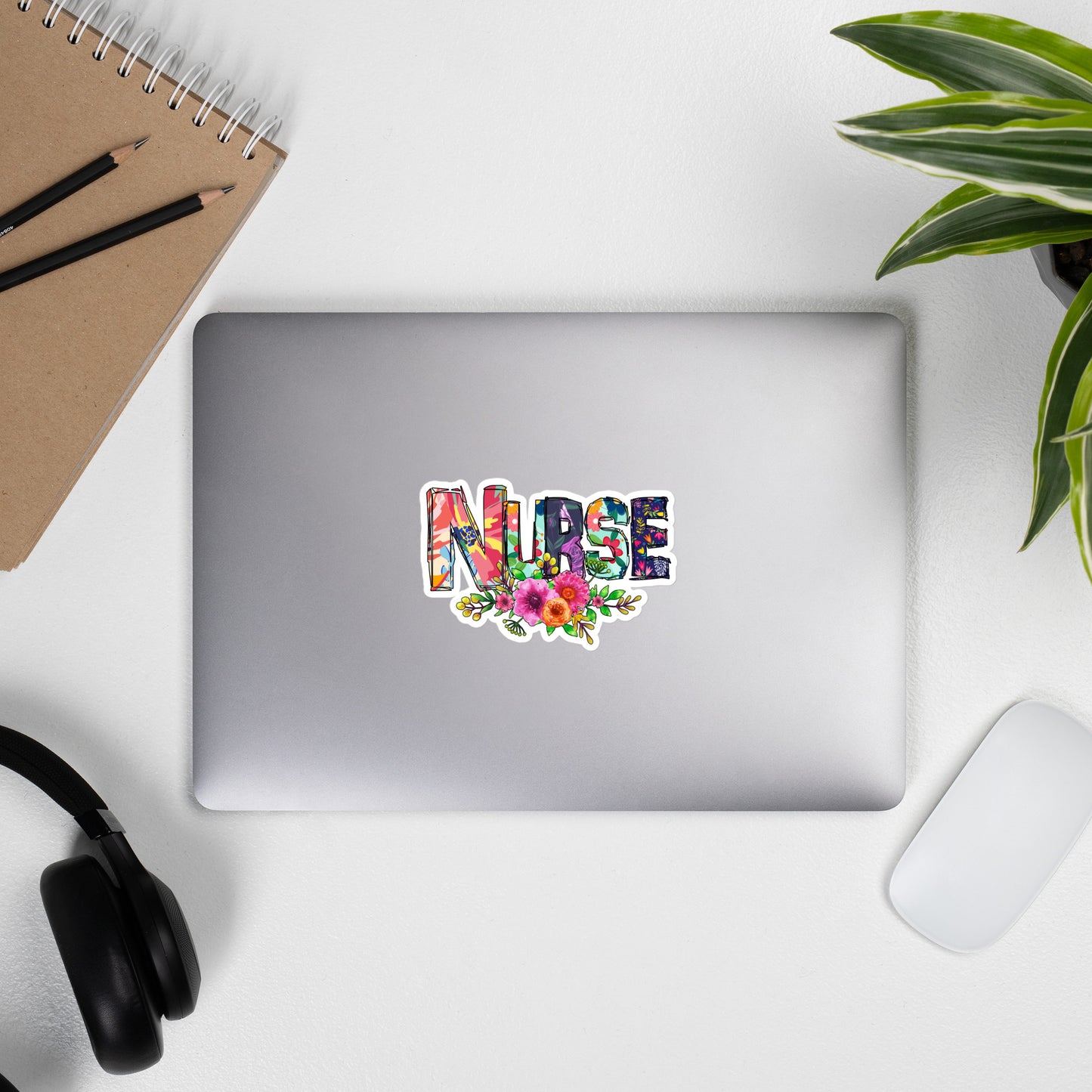 Floral Nurse Vinyl Stickers