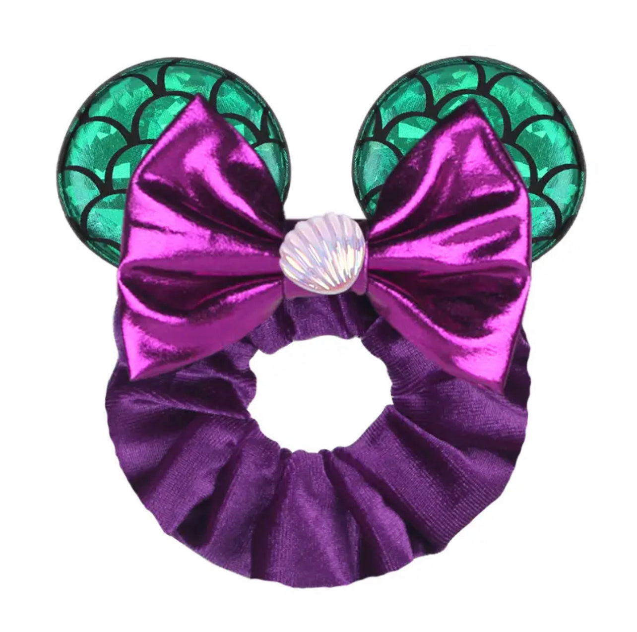 Mouse Ears Hair Scrunchies ~ Mermaid