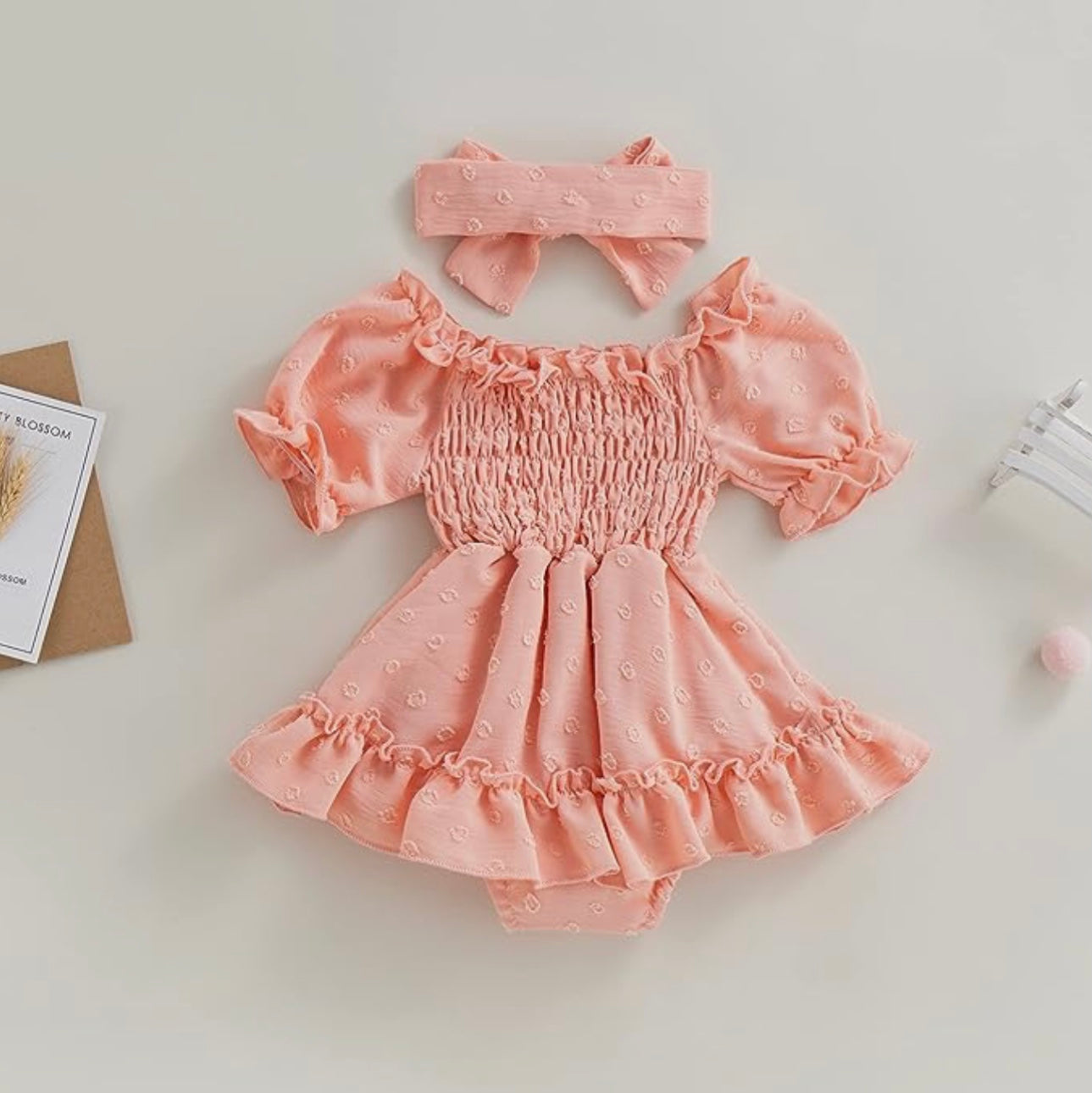 Peach Melba Baby Romper